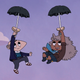 Harry and Barry falling with each other.